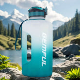 2.2 Liter Water Bottles with Straw Times to Drink Durable Sports Big Jug with Handle Leakproof BPA Free Reusable for Adults - Nuprozone